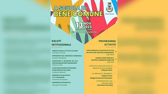 Alcamo: laboratorio per ragazzi “a scuola di bene comune”, 