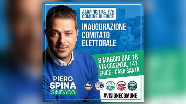 Erice, Piero Spina inaugura il comitato elettorale