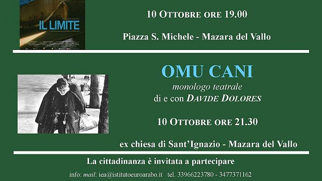A Blue Sea Land 2015 l’Ist EuroArabo presenta: film “Il Limite” e spettacolo “Omucani” di Davide Dolores