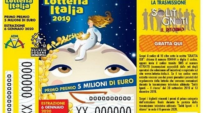 Lotteria Italia i biglietti vincenti. Il primo premio a Torino, tante vincite di seconda e terza categoria in Sicilia