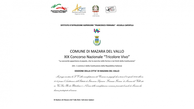 Mazara, scuole, cultura e solidarietà: il 14 aprile due eventi patrocinati dal Comune