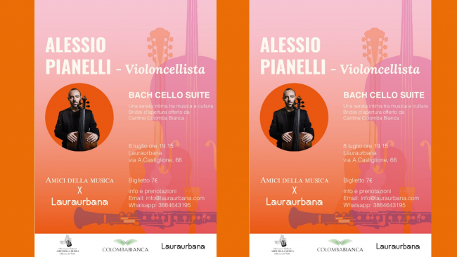 Mazara, l'8 luglio il concerto del violoncellista Alessio Pianelli