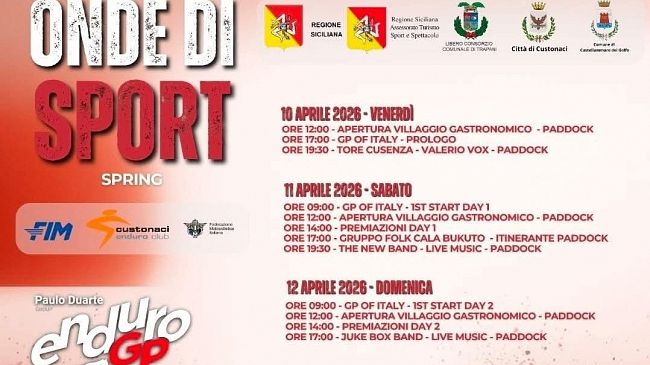 FIM EnduroGP: la stagione 2026 si apre a Custonaci all'insegna dell'adrenalina