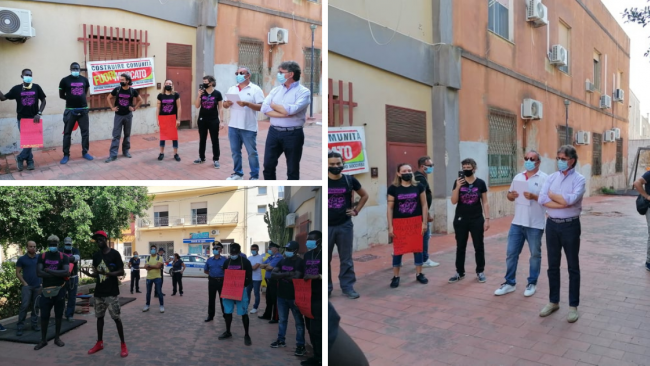 Il sindaco Castiglione e l’Assessore Sciacca incontrano braccianti senegalesi 