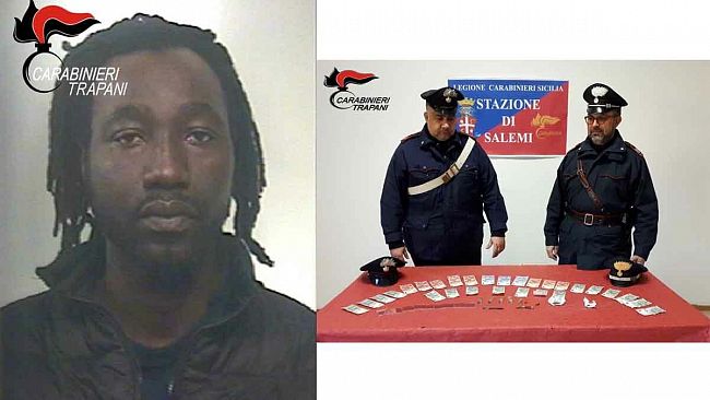 Salemi, arrestato dai Carabinieri 32enne per spaccio di droga