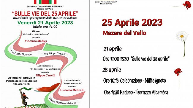 ANPI Mazara, iniziative in programma il 21 e 25 aprile 