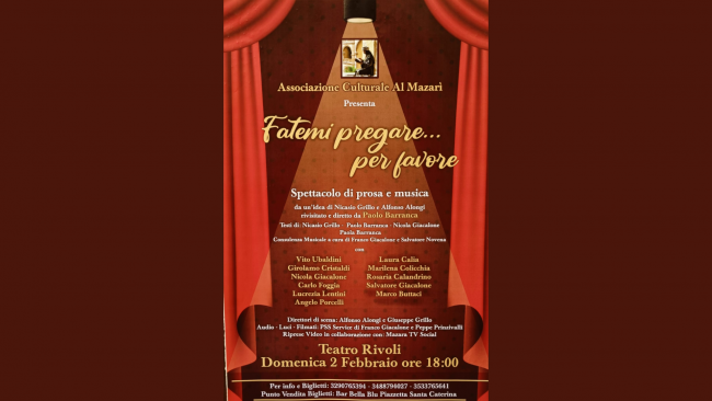 Mazara, al teatro Rivoli lo spettacolo 