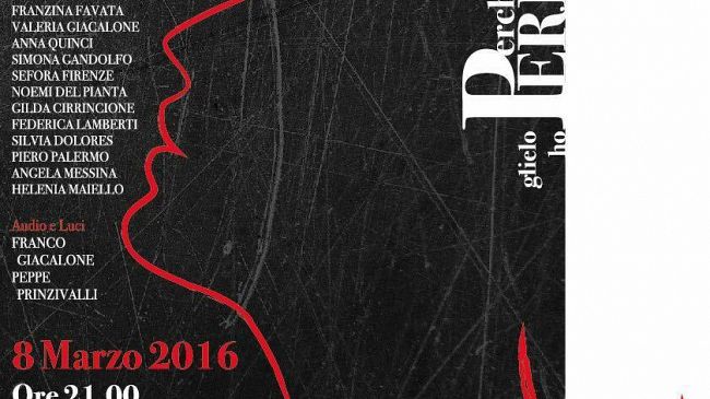 “Perché glielo ho permesso?”. Martedì 8 Marzo alle 21,00 al Centro Interculturale Auditorium ‘Mario Caruso’