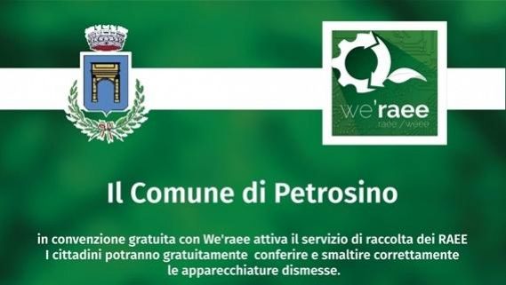 Petrosino. Da lunedì 14 marzo la raccolta dei rifiuti RAEE si effettuerà presso l’Isola Ecologica  di Piazzale Roma