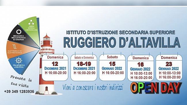 Open Day all’Istituto Superiore “Ruggiero D’Altavilla”