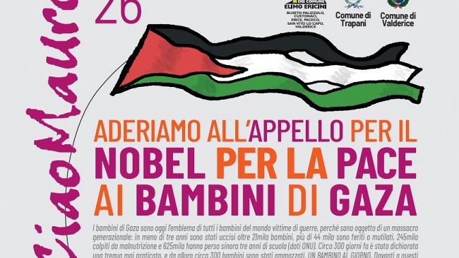 ​Valderice, “Ciao Mauro”: nel ricordo di Rostagno l’appello per il Nobel ai bambini di Gaza