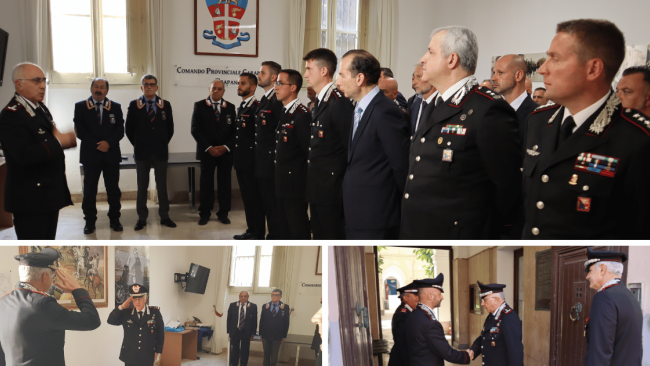 Trapani: visita di commiato del Generale di Divisione Rosario Castello