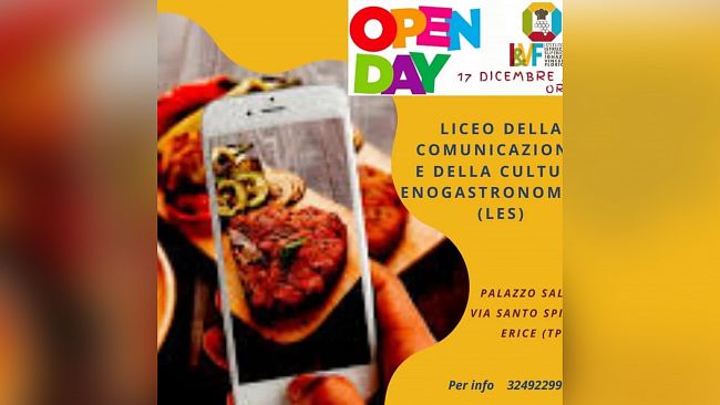 Erice, domenica 17 dicembre l’Open Day del Liceo della Comunicazione e della Cultura Enogastronomica dell'I.S. “Florio” 
