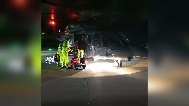 Soccorso aereo: in salvo un uomo di 61 anni colpito da malore su nave portacontainer a largo di Trapani