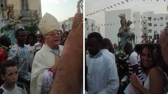 La Madonna di Trapani a La Goulette. Per la prima volta presieduta dal vescovo di Trapani 