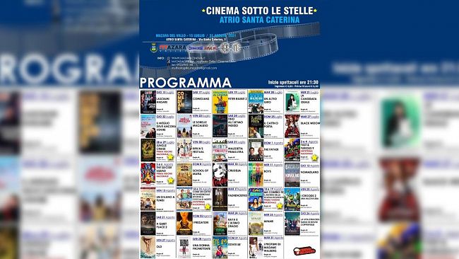 Estate in Zona Blu, al via la Rassegna “Cinema sotto le Stelle”