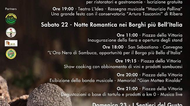Sambuca di Sicilia, festa del tartufo, ultimi due giorni di eventi
