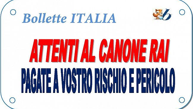 BolletteItalia a Vostra disposizione per far “luce” sul canone RAI