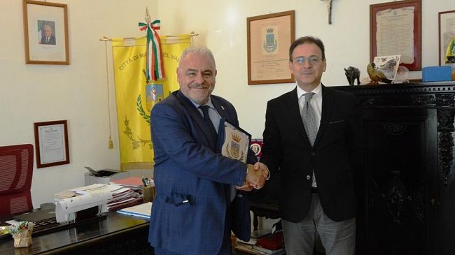 Mazara, Visita a Palazzo di Città del nuovo Questore di Trapani Salvatore La Rosa