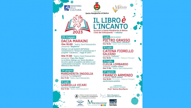 Al via la rassegna“Il libro è l’incanto, scrittori a Santa Margherita di Belìce