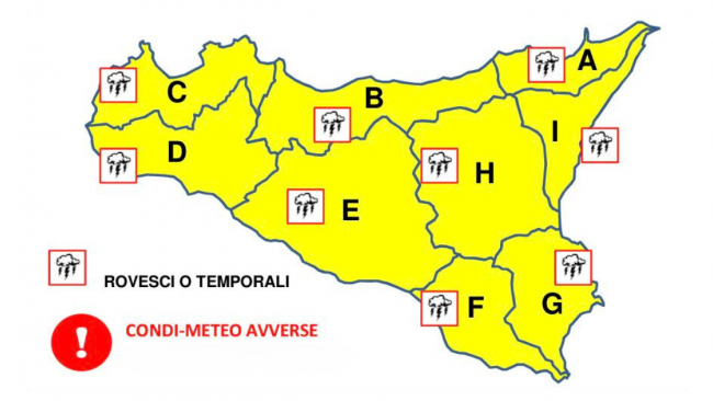 Meteo, allerta nel Trapanese: previsti temporali e forti raffiche di vento