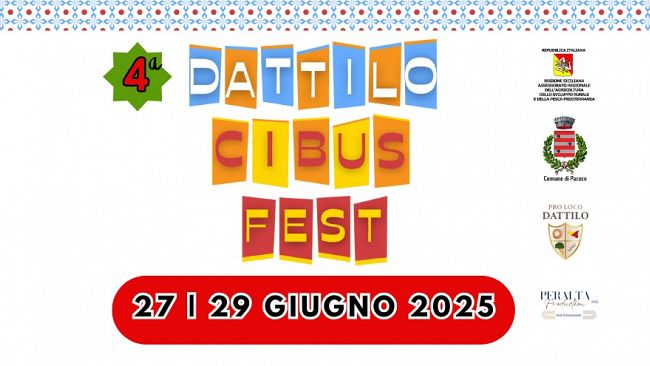 Torna con la quarta edizione il Dattilo Cibus Fest, dal 27 al 29 giugno