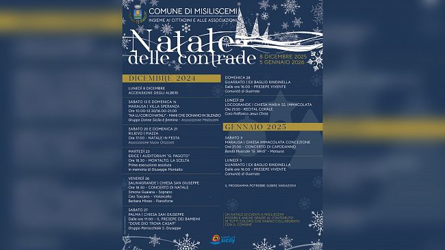 ​Misiliscemi celebra il “Natale delle Contrade” 2025 