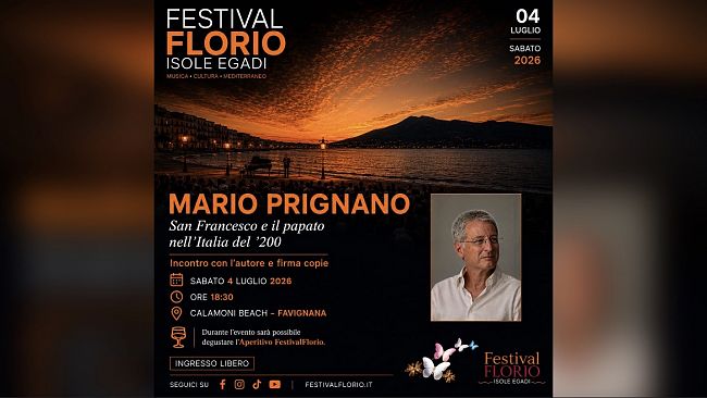 FestivalFlorio 2026: sabato un viaggio nel tempo tra San Francesco e l'esplorazione dello spazio