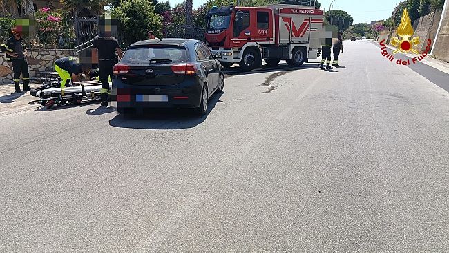 alcamo-scontro-auto-moto-in-via-gammara