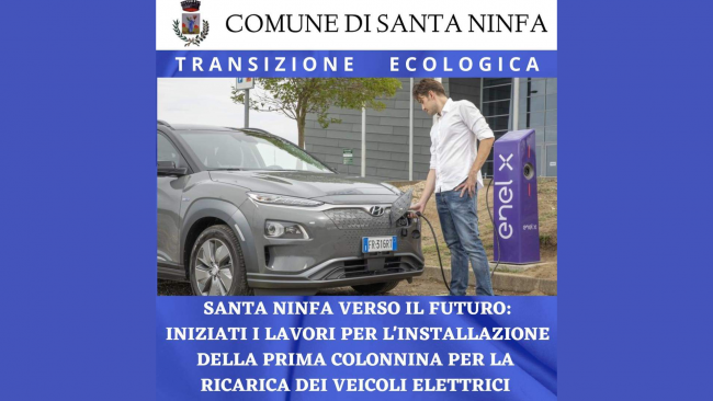 Santa Ninfa, al via l'istallazione della prima colonnina di ricarica per veicoli elettrici