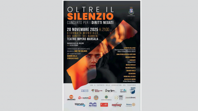 Marsala, il 20 novembre il concerto “Oltre il Silenzio”