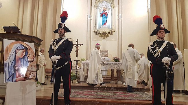 Trapani, celebrazioni della Virgo Fidelis, Patrona dell'Arma dei Carabinieri
