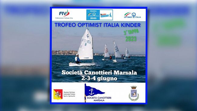 Trofeo Optimist Italia Kinder 2023: Società Canottieri Marsala organizza 3^tappa