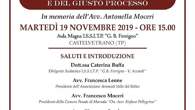 Diritto penale e giusto processo, un convegno dibattito in ricordo di Antonella Moceri