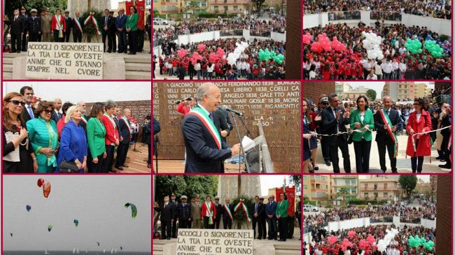 Celebrazioni Garibaldine: inaugurato il Monumento ai Mille. In mattinata, a Villa del Rosario, l’omaggio alle vittime dell’11 maggio 1943