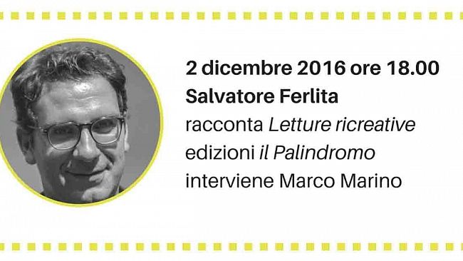 Marsala, Salvatore Ferlita all’Otium in doppio appuntamento il 2 e 3 Dicembre