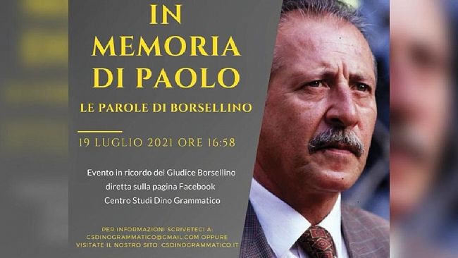  «In memoria di Paolo 2021» le parole di Borsellino