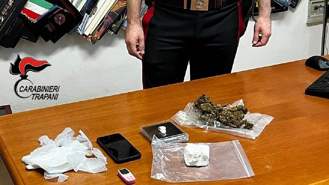 Pantelleria, spaccio di stupefacenti. In manette un 23enne