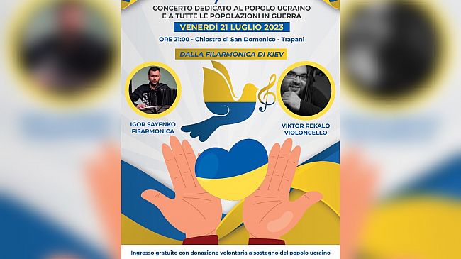 Trapani. “Musica per la Pace”, in concerto degli artisti Igor Saienko e Viktor Rekalo