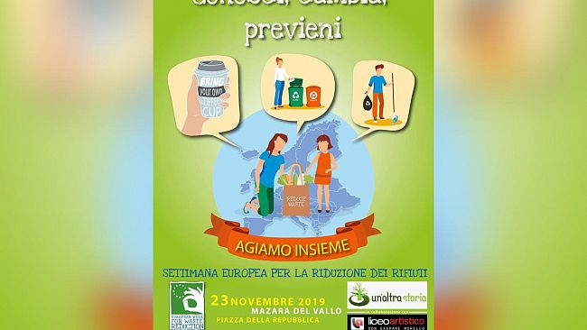 Mazara, il Cantiere Territoriale Un’Altra Storia realizza un’estemporanea di pittura nella Settimana Europea per la Riduzione di Rifiuti 2019