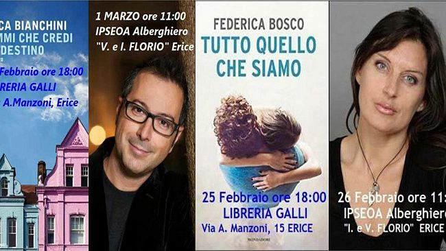 Gli scrittori Federica Bosco e Luca Bianchini all’Alberghiero di Erice. Prosegue il ciclo di Incontri con l’autore