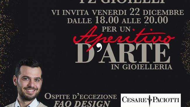 Il 22 dicembre a Strasatti, Aperitivo d’arte in gioielleria con l’artista internazionale Fao Design