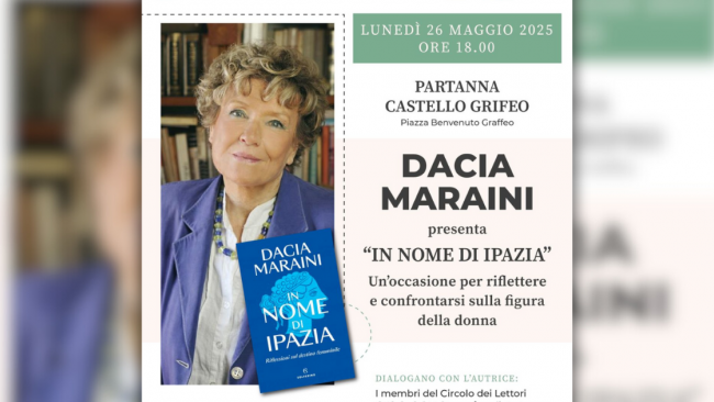 Dacia Maraini a Partanna per “In nome di Ipazia”