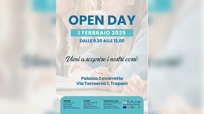 Futura: open day a Trapani per scoprire l'offerta formativa 2025/2026 
