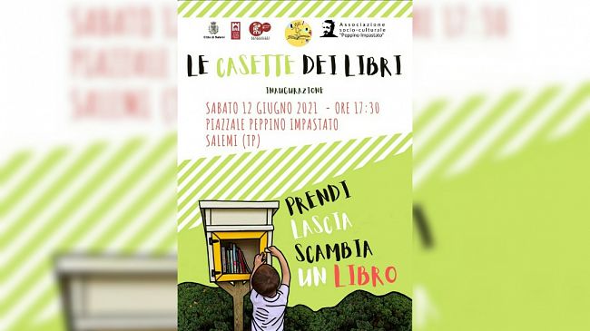 Salemi, si inaugurano sabato 12 giugno le casette dei libri ''Book station''