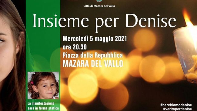 Insieme per Denise, mercoledì sera manifestazione nella piazza della Repubblica