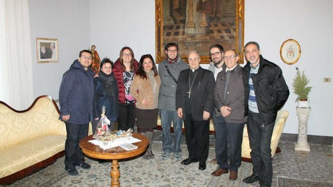 Il Consiglio Diocesano di A.C. dal Vescovo per gli auguri