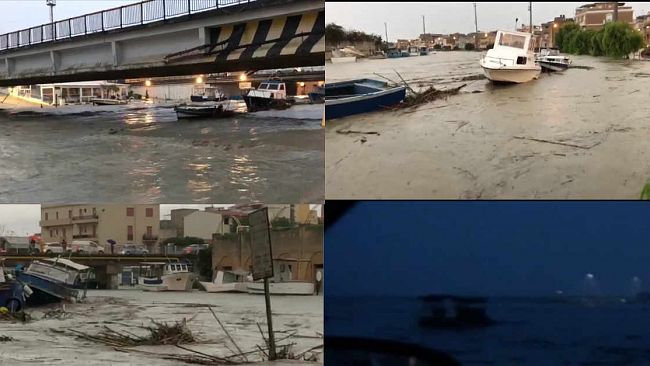 VIDEO – Mazara, barche a fondo e tanti danni con fiume Mazaro straripato. E la pioggia continua…