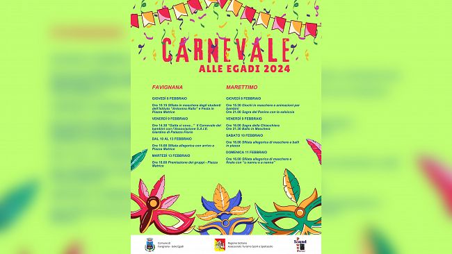 Al via domani il Carnevale alle Egadi, sfilate e feste per grandi e piccini