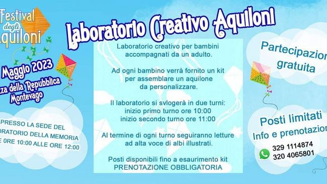 Montevago, al via il laboratorio creativo aquiloni 